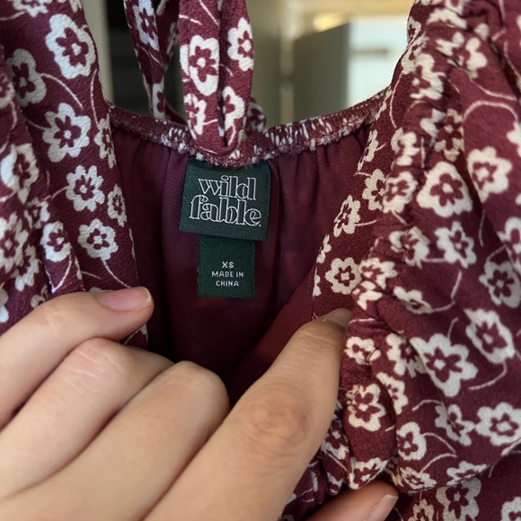 Wild Fable Floral Women's Tie Back Midi Dress - Picture 5 of 7